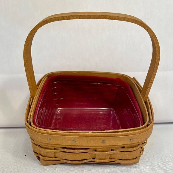 VINTAGE 4” LONGABERGER BERRY BASKET LINER AND PROTECTOR 2010 - Picture 3 of 8